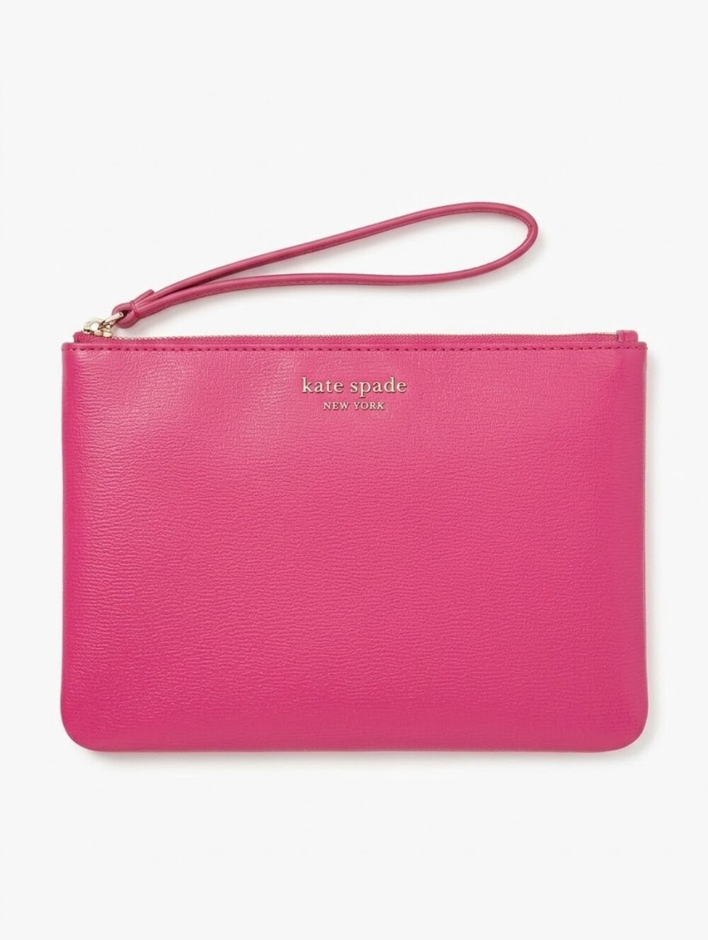 kate spade Bright Pink Leather Wristlet Clutch